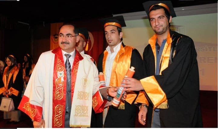 Namık Kemal Üniversitesi mezuniyet töreni — bölüm birinciliği