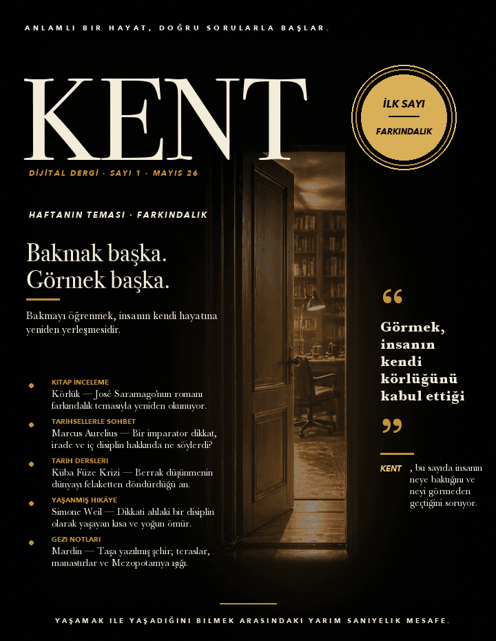 KENT Dergisi Sayı 1 kapağı