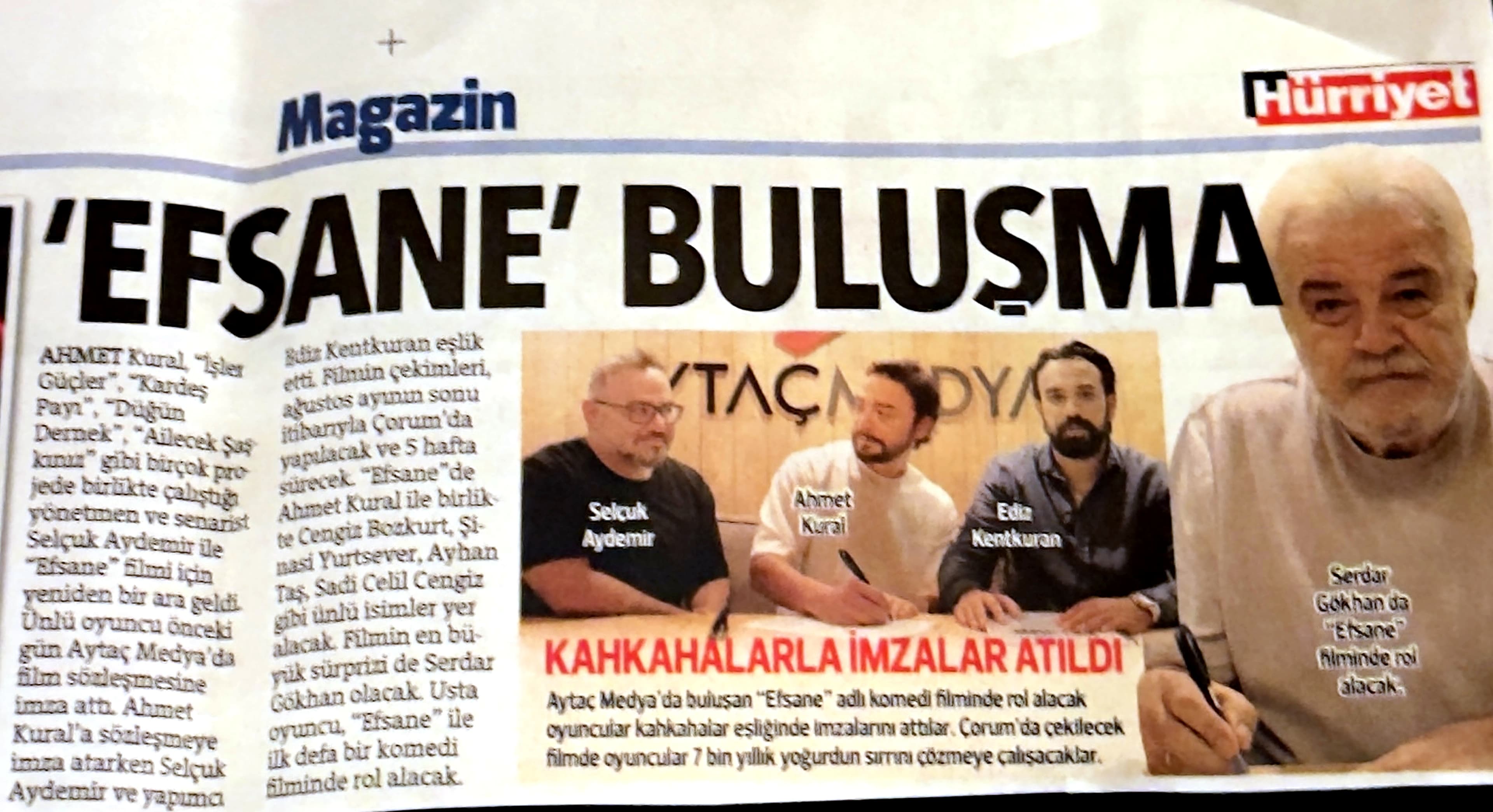 Hürriyet Magazin Efsane buluşma gazete kupürü