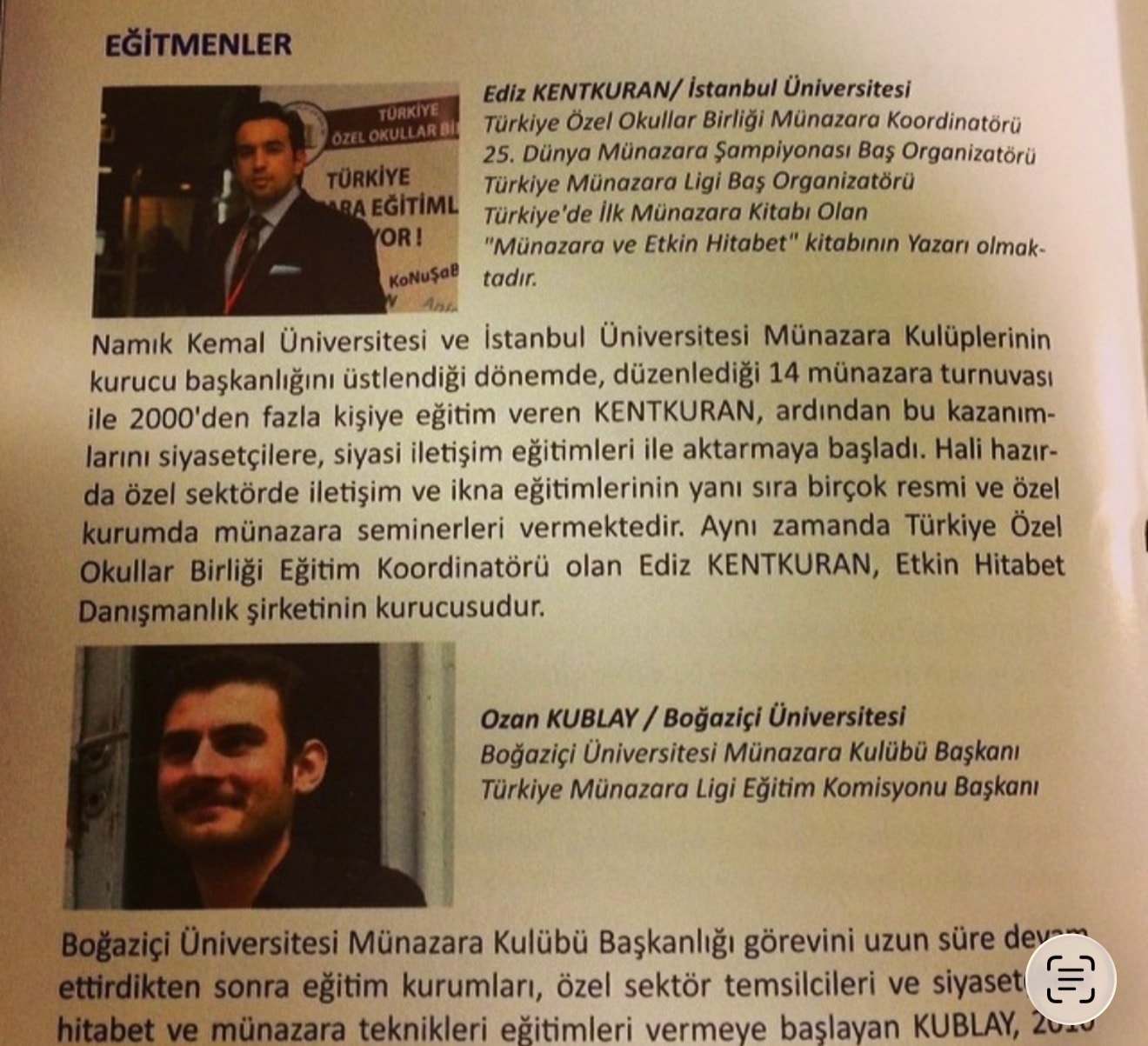 Eğitmenler